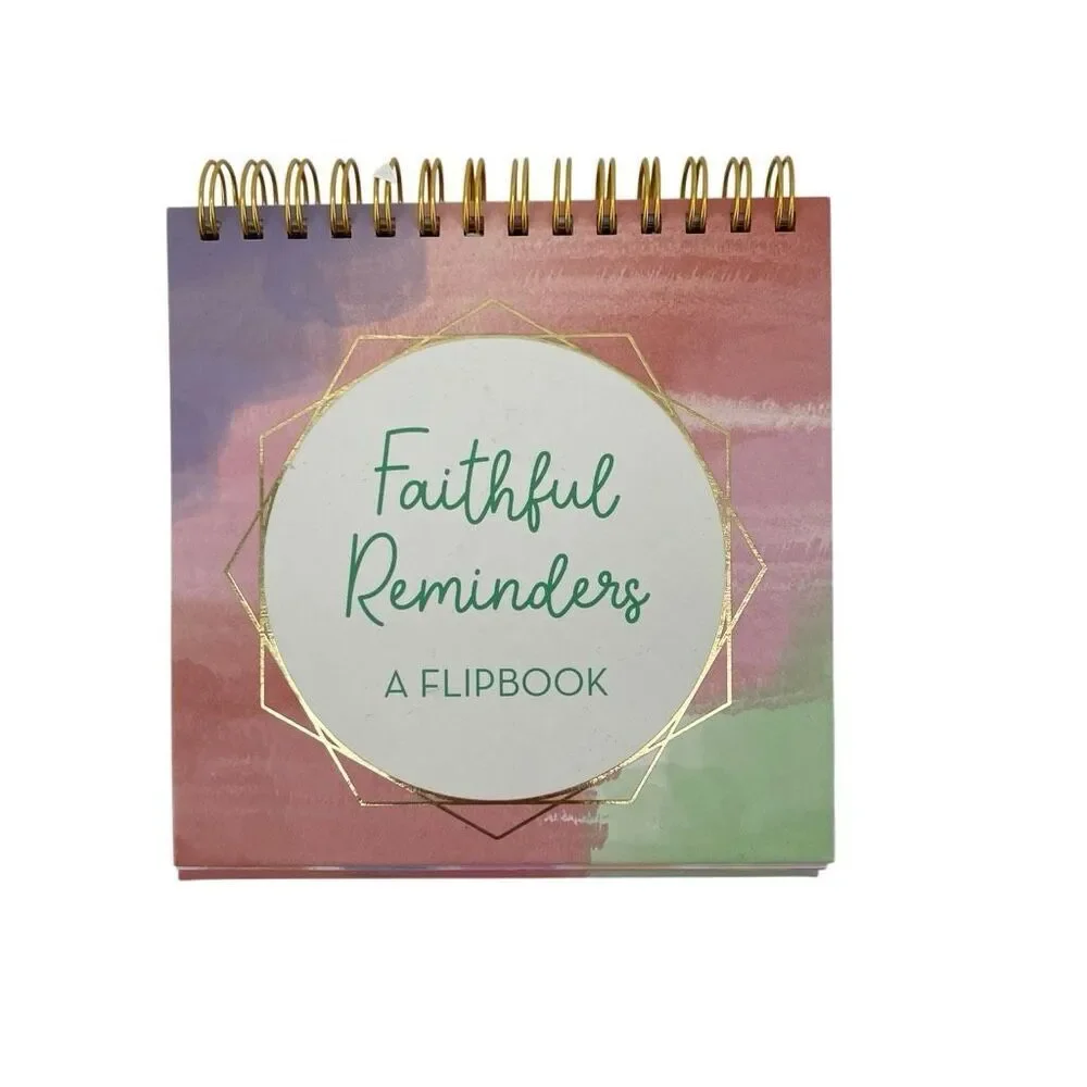 Faithful Reminders Inspirational Christian Flipbook Bible Verse Desktop Decor